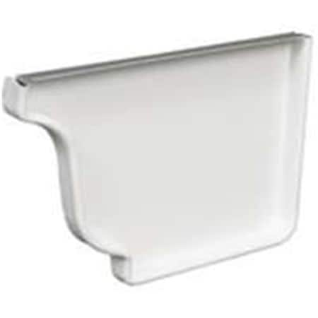 27006 White Aluminum Right Gutter Endcap - 5 In.